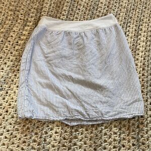 Cut Loose Blue and White Striped Mini Skirt